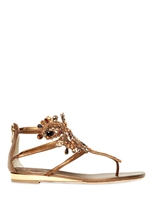 RENE CAOVILLA - 20MM CALF & SWAROVSKI SANDALS - BRONZE