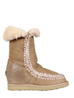 MOU - 70MM SHEARLING ESKIMO BOOTS - SAND
