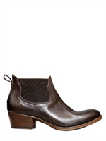INK SHOES - 40MM TEXAN LEATHER LOW BOOTS - BROWN