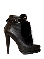 BURAK UYAN - 120MM LIZARD EMBOSSED CALFSKIN BOOTS - BLACK
