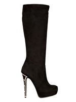 BALLIN - 140MM HOHE WILDLEDERSTIEFEL - SCHWARZ
