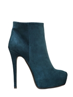 BALLIN - 140MM SUEDE LOW BOOTS - PETROL BLUE