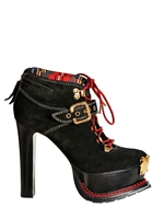 MOSCHINO - 120MM LEATHER TREKKING ANKLE BOOTS - BLACK