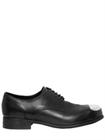 MIHARAYASUHIRO - 30MM IRON PLATE LEATHER DERBY SHOES - BLACK