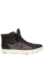 MIHARAYASUHIRO - WOVEN SILK & LEATHER SNEAKERS - BLACK/GOLD