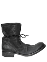 OFFICINE CREATIVE - VINTAGE WASHED LEATHER BOOTS - BLACK
