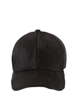 NEIL BARRETT - CAPPELLO BASEBALL IN CAVALLINO E FELTRO DI LANA - NERO
