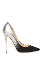 JIMMY CHOO - 120MM ANOUK SUEDE DEGRADE' PUMPS - BLACK/SILVER
