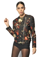 GIVENCHY - PRINTED WOOL BIKER JACKET - MULTI