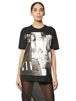 GIVENCHY - PRINTED COTTON JERSEY T-SHIRT - BLACK