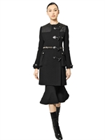 GIVENCHY - NAPPA & LAMA WOOL FELT COAT - BLACK