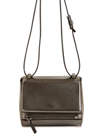 GIVENCHY - MINI PANDORA BOX LAMINATED LEATHER BAG - GUN METAL