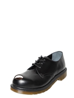 DR.MARTENS - METAL TIP SMOOTH LEATHER DERBY SHOES - BLACK