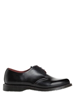 DR.MARTENS - BRUSHED SMOOTH LEATHER DERBY SHOES - BLACK