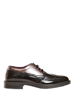 VIVIENNE WESTWOOD - METALLIC RUBBER OXFORD LACE-UP SHOES - BLACK