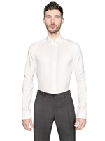 ZZEGNA - COTTON POPLIN SHIRT - WHITE