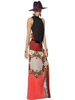 ETRO - LANGES, BEDRUCKTES KLEID AUS VISKOSECADY - MULTI