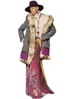 ETRO - LAPIN & MURMANSKY FUR WOOL CLOTH COAT - MULTI