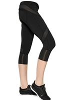 ADIDAS BY STELLA MCCARTNEY - LEGGINGS AUS TECHNO-JERSEY - SCHWARZ