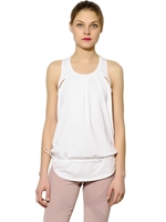 ADIDAS BY STELLA MCCARTNEY - TOP IN TECHNO JERSEY - BIANCO