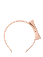 RED VALENTINO - BOW SOFT LEATHER HEADBAND - NUDE