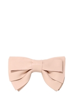 RED VALENTINO - BOW SOFT LEATHER HAIR CLIP - NUDE