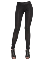 SILENT BY DAMIR DOMA - STRETCH-LEGGINGS AUS BAUMWOLLJERSEY - SCHWARZ