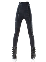 DEMOBAZA - NEOPRENLEGGINGS MIT REIßVERSCHLUSS - SCHWARZ