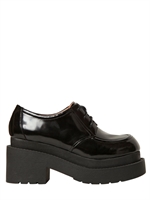 JEFFREY CAMPBELL - 80MM BRUSHED CALFSKIN LACE UP SHOES - BLACK