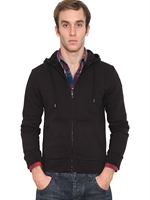 ARMANI JEANS - ENGES SWEATSHIRT AUS BAUMWOLL/MISCHFLEECE - NAVYBLAU