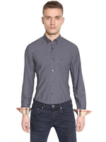 BURBERRY BRIT - LIGHT OXFORD POCKET SHIRT - CHARCOAL