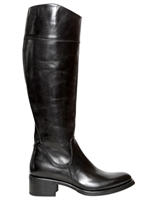 CORVARI - FULL GRAIN LEATHER ZIPPED BOOTS - BLACK