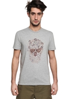 ALEXANDER MCQUEEN - PRINTED COTTON JERSEY T-SHIRT - GREY/MULTI