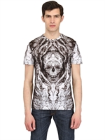 ALEXANDER MCQUEEN - PRINTED COTTON JERSEY T-SHIRT - GREY