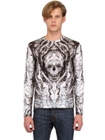 ALEXANDER MCQUEEN - TORTOISESHELL PRINT LONG SLEEVED T-SHIRT - GREY