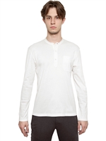LANVIN - LONG SLEEVE COTTON JERSEY SERAFINO SHIRT - WHITE