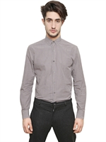 LANVIN - SMALL CHECK POPLIN SHIRT - WHITE/RED/BLUE