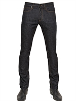 LANVIN - 19CM SLIM FIT WASHED DENIM JEANS - BLUE