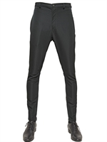 LANVIN - SHINY TECH COTTON BIKER TROUSERS - FOREST GREEN