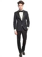 LANVIN - WOOL CANVAS SLIM FIT TUXEDO - MIDNIGHT BLUE