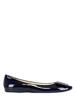 ROGER VIVIER - 10MM LACKLEDERBALLERINAS MIT GOMMETTE - NAVYBLAU