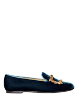 ROGER VIVIER - 10MM MARECHALLE VELVET LOAFERS - PETROL