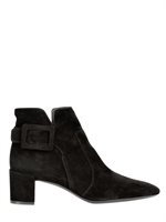 ROGER VIVIER - 45MM POLLY SUEDE BOOTS - BLACK