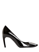 ROGER VIVIER - 85MM BELLE DE NUIT PATENT PUMPS - BLACK/SILVER
