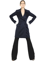ALEXANDER MCQUEEN - WOOL CASHMERE HEAVY FELT COAT - NAVY