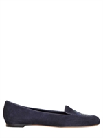 ALEXANDER MCQUEEN - MOCASSINI IN CAMOSCIO RICAMO TESCHIO 10MM - BLU SCURO