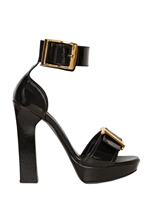 ALEXANDER MCQUEEN - 130MM BRUSHED CALFSKIN SANDALS - BLACK