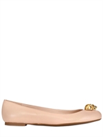 ALEXANDER MCQUEEN - 10MM BALLERINAS AUS KALBSLEDER MIT SCHÄDEL - HAUTFARBEN