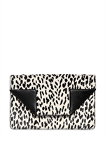 SAINT LAURENT - MINI BETTY PRINTED PONY SHOULDER BAG - BLACK/WHITE