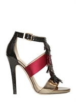 JIMMY CHOO - 120MM FEDORA CALFSKIN & ELAPHE SANDALS - MULTICOLOR